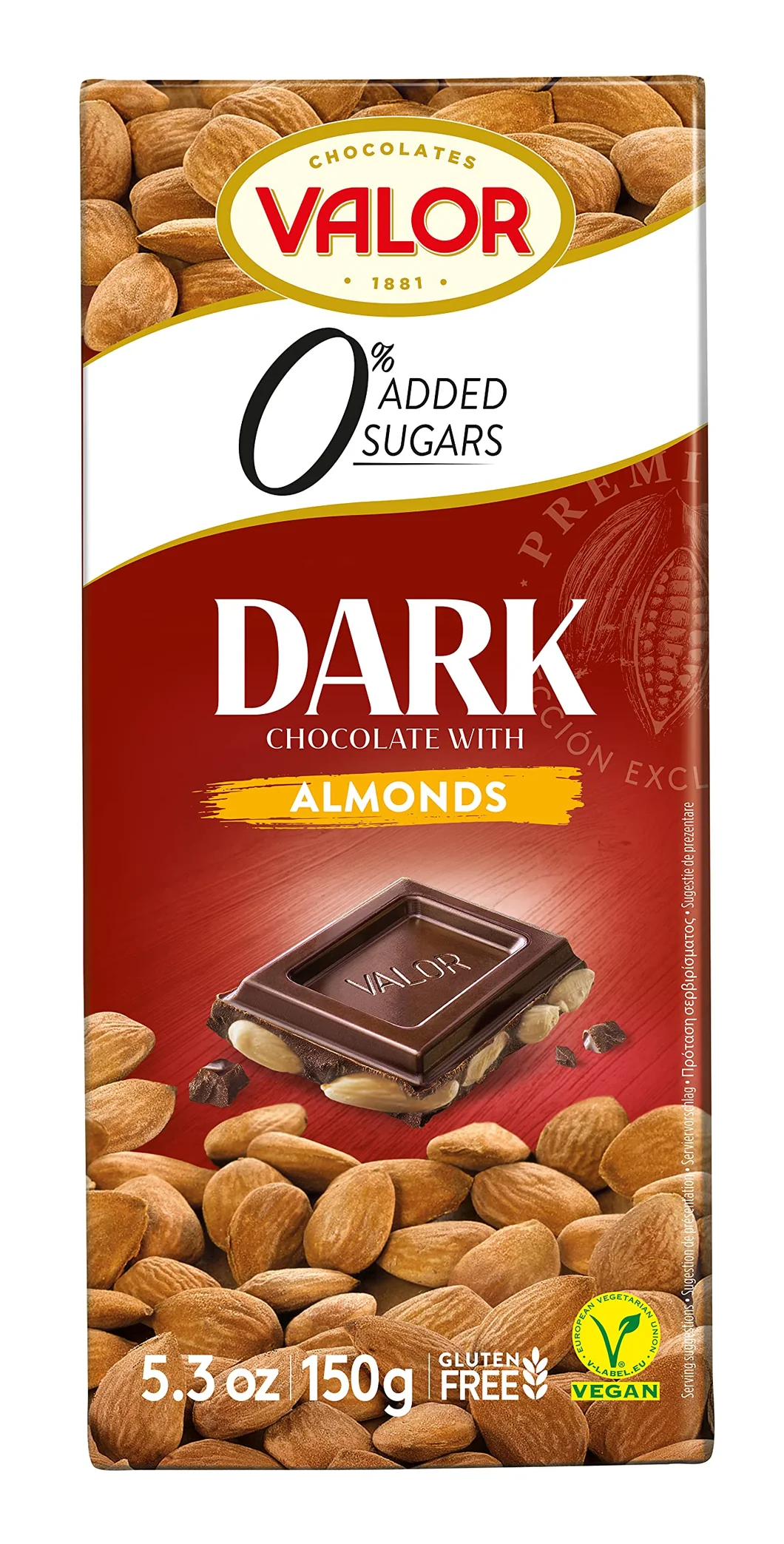 Valor Almond Dark Choc 150g