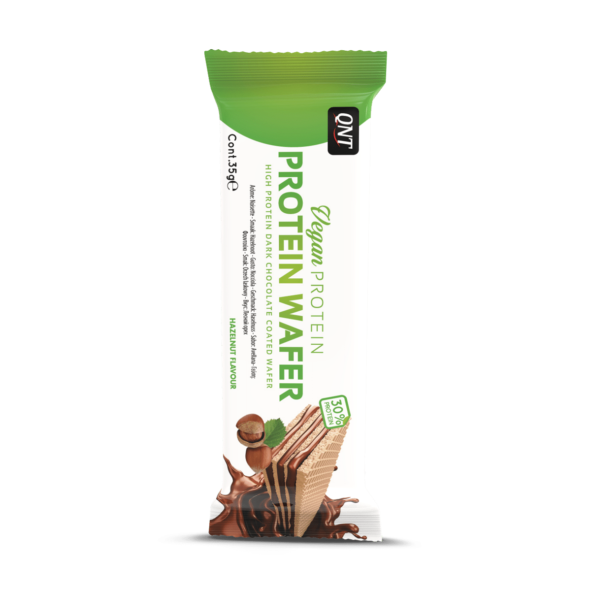 QNT Vegan Protein Hazelnut Wafer 35g