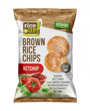 RiceUp Brown Rice Chips Ketchup 60g