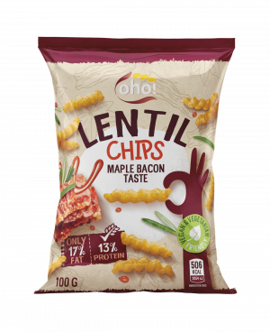Oho Lentil Chips Maple Bacon 100g