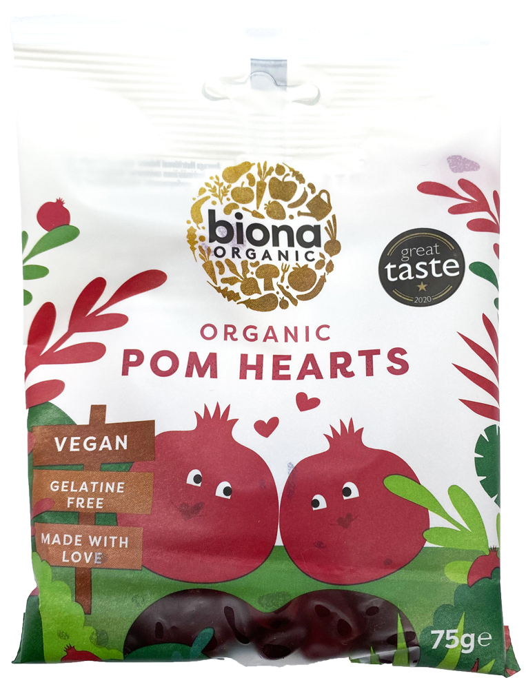 Biona Pomegranate Hearts 75g
