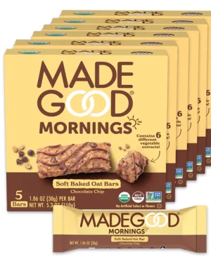 Made Good Mornings Choc Chip bars x5