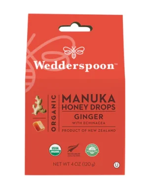 Wedderspoon Manuka Honey Drops Ginger