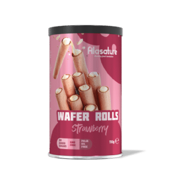 Alasature Wafer Rolls Strawberry 110g