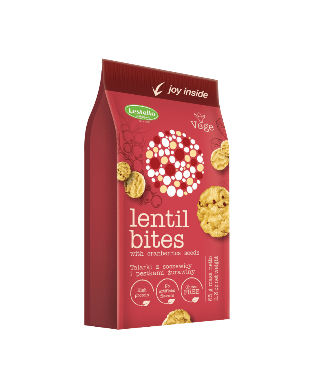 Lestello Lentil bites with cranberry seeds 65 g